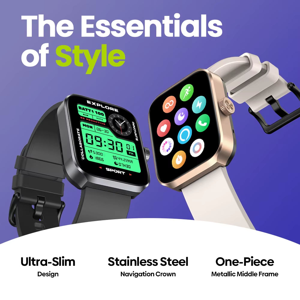 New beyond 3 plus GPS Smart Watch 1.78'' AMOLED Display Built-In Amazon Alexa Make/Receive Phone Calls 3ATM Smartwatch